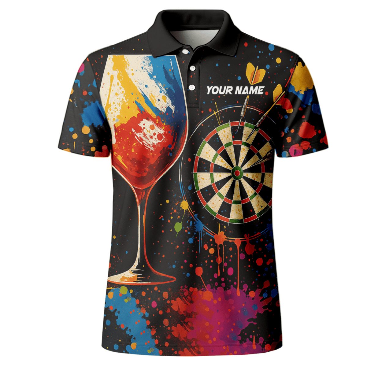 Personalisiertes Werwolf Storm Darts Herren Poloshirt Schwarz T7670 - Outfitsuche