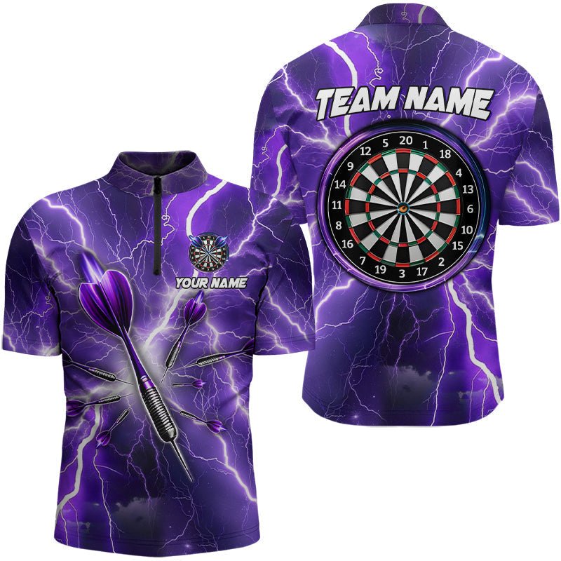 Purple Thunder Lightning 3D Darts Polo Shirt - Individuelles Dart Polo - Shirt T3212 - Outfitsuche