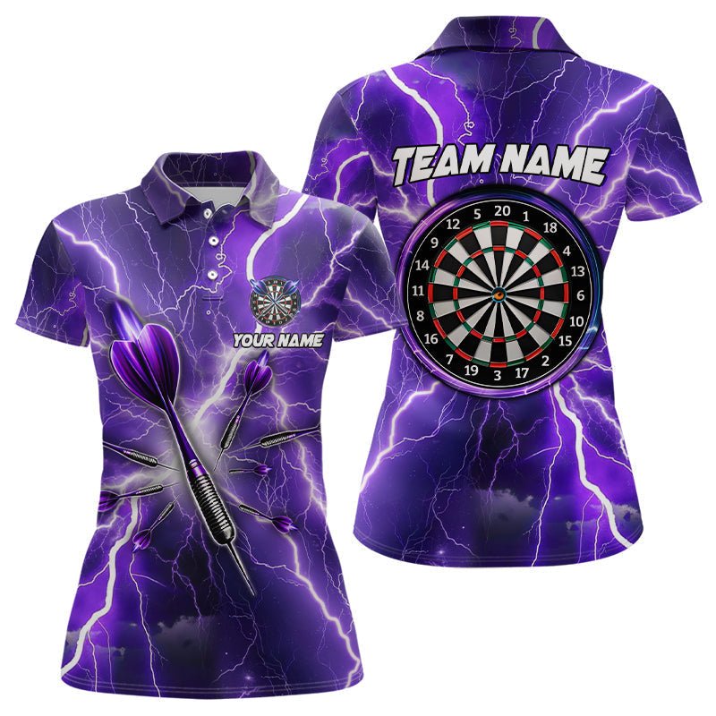 Purple Thunder Lightning 3D Darts Polo Shirt - Individuelles Dart Polo - Shirt T3212 - Outfitsuche