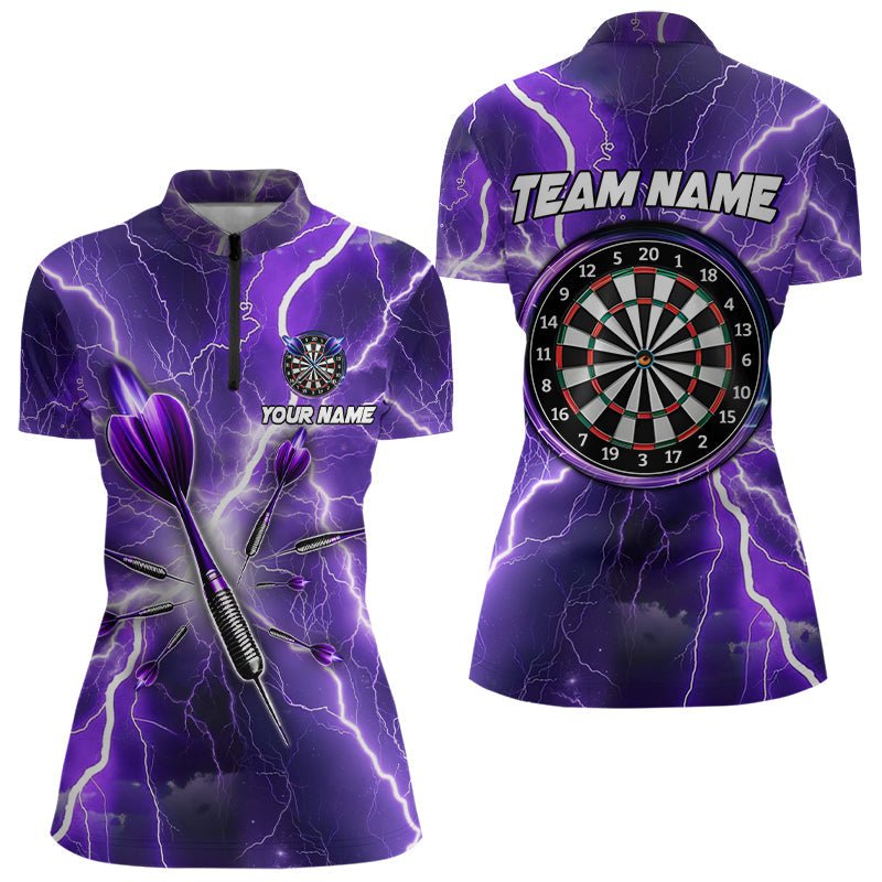Purple Thunder Lightning 3D Darts Polo Shirt - Individuelles Dart Polo - Shirt T3212 - Outfitsuche