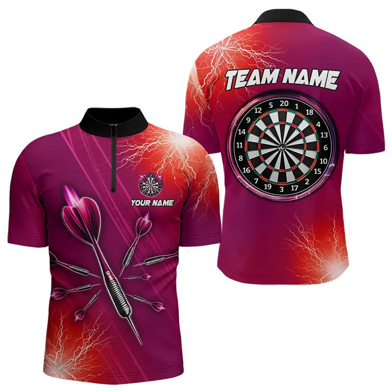 Red Thunder Lightning Light Darts Polo Shirt - Personalisierte Darts - Trikots T3392 - Outfitsuche