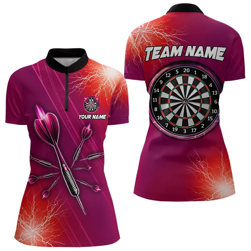 Red Thunder Lightning Light Darts Polo Shirt - Personalisierte Darts - Trikots T3392 - Outfitsuche