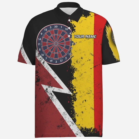 Retro-Sieger Dart-Polo-Shirt "Deutschland-Darts", personalisiertes Herrenshirt im Vintage-Design mit Deutschland Flagge, Dart-Jersey GM8271 - Outfitsuche