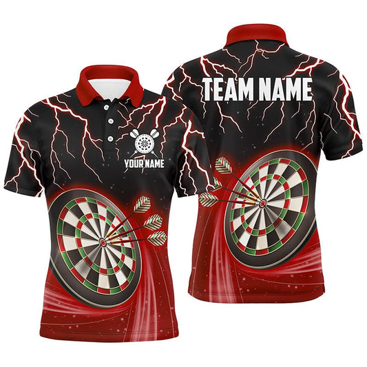 Rote Blitz Herren Darts Polo Shirt | Personalisiertes Darts Shirt für Männer | Dart Trikot L1455 - Outfitsuche