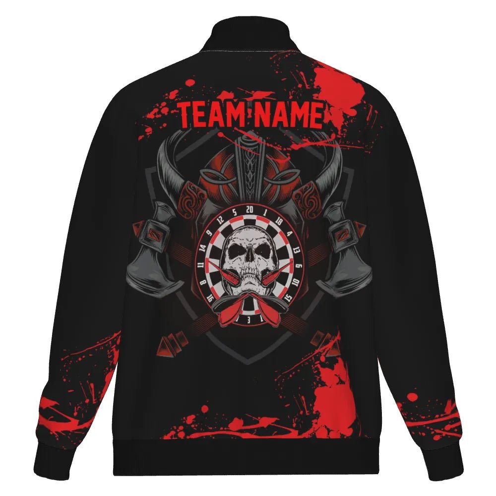 Rote Krieger Skull Design Dartjacke – Stilvoll und Leistungsstark G148 - Outfitsuche