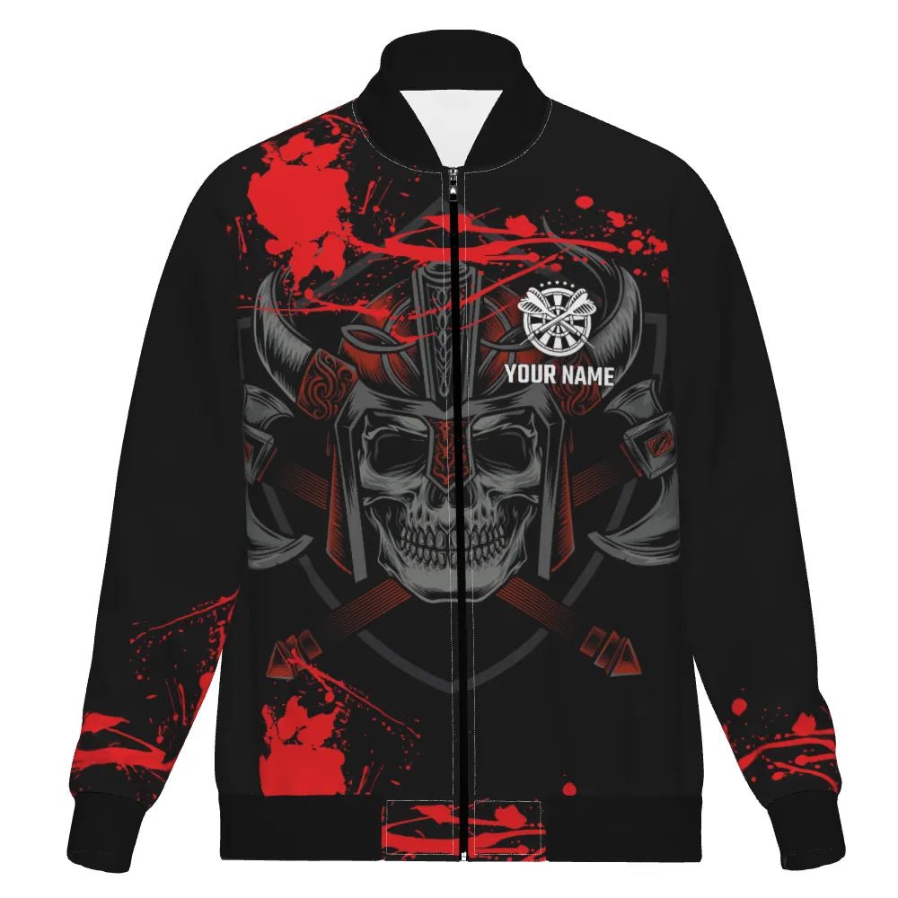 Rote Krieger Skull Design Dartjacke – Stilvoll und Leistungsstark G148 - Outfitsuche