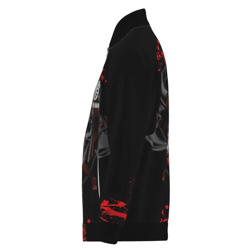 Rote Krieger Skull Design Dartjacke – Stilvoll und Leistungsstark G148 - Outfitsuche