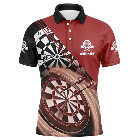 Rotes Damen Darts Polo Shirt mit individuellem Namen, cooles Dartshirt für Frauen, Dart Trikots M759 - red - Outfitsuche