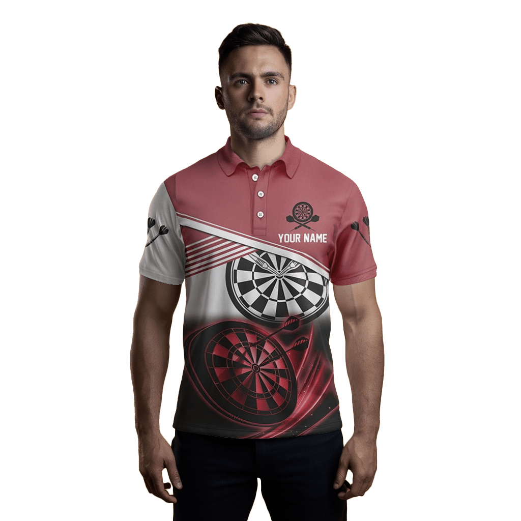 Rotes Herren Darts Polo Shirt Q362 - Outfitsuche