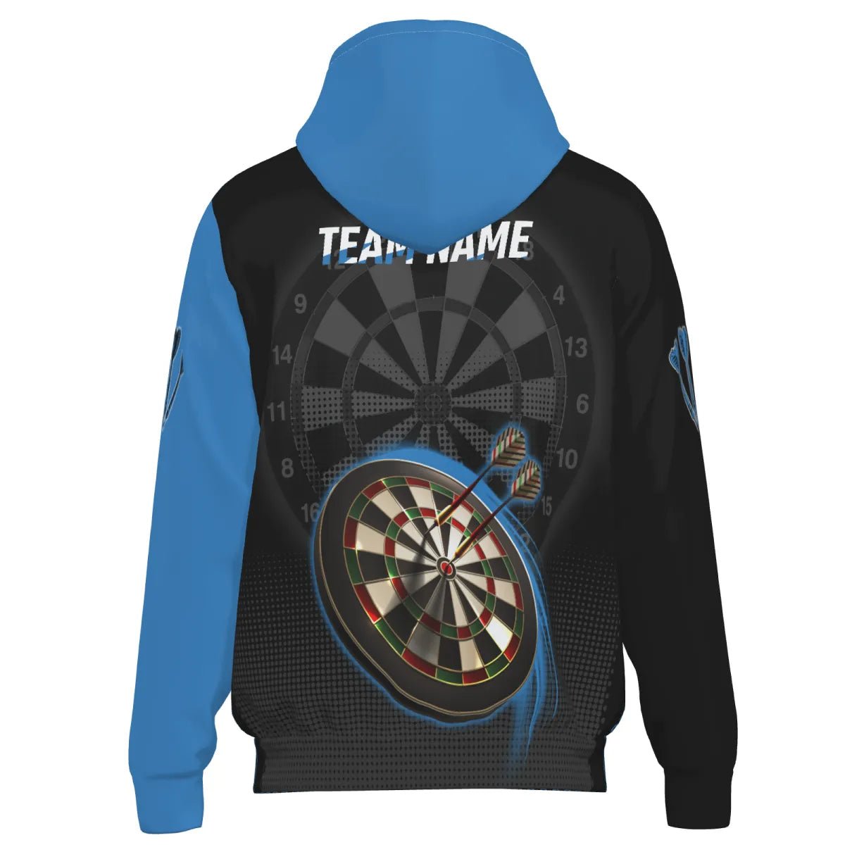 Schwarze und Blaue Darts Kapuzenjacke x189 – Stilvoller Komfort für Sportbegeisterte x189 - Outfitsuche