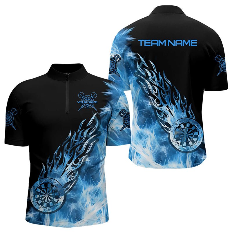Schwarze und blaue Licht Ice Dart Polo - Shirts für Team - Dart - Jerseys T3345 - Outfitsuche