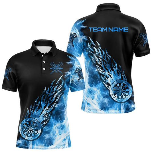 Schwarze und blaue Licht Ice Dart Polo - Shirts für Team - Dart - Jerseys T3345 - Outfitsuche