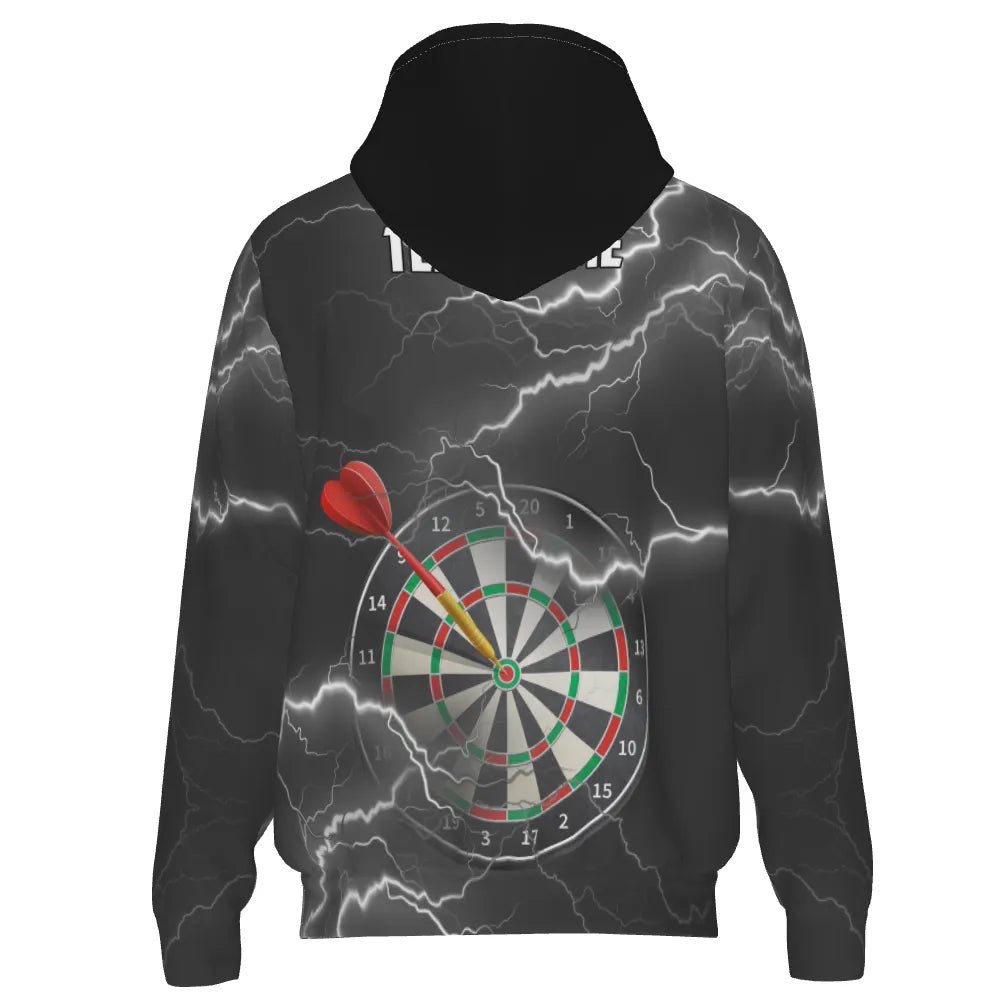 Schwarze und Graue Darts Kapuzenjacke mit Blitz und Donner N47 - Outfitsuche