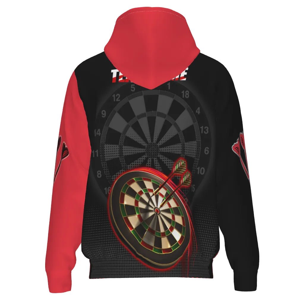 Schwarze und Rote Darts Kapuzenjacke – Stilvoll und Bequem für Sport und Freizeit M297 - Outfitsuche