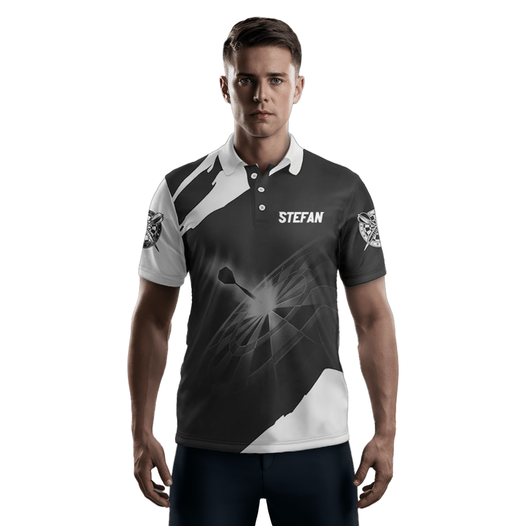 Schwarzes Herren Darts Polo Shirt L1395 - Outfitsuche