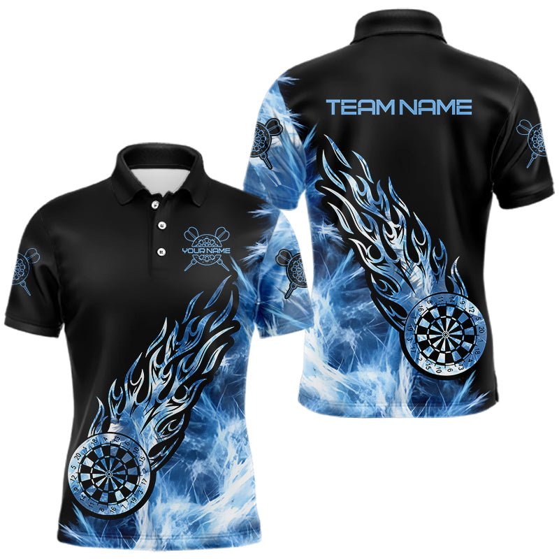 Schwarzes und blaues, eisiges Dart - Polo - Shirt - Individuelles Dart - Trikot für Ihr Team T3411 - Outfitsuche