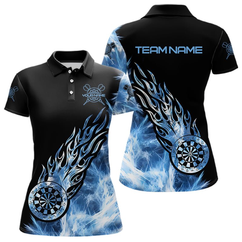 Schwarzes und blaues, eisiges Dart - Polo - Shirt - Individuelles Dart - Trikot für Ihr Team T3411 - Outfitsuche