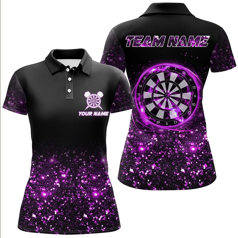 Schwarzes und lila Dart Polo Shirt - Individuelles Darttrikot für Teams T3335 - Outfitsuche