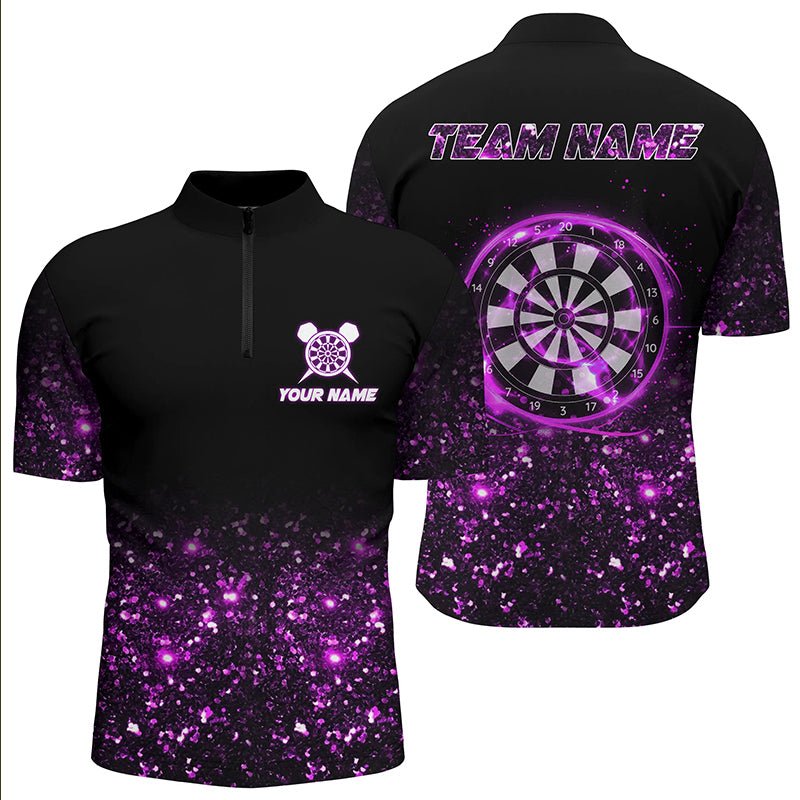 Schwarzes und lila Dart Polo Shirt - Individuelles Darttrikot für Teams T3335 - Outfitsuche