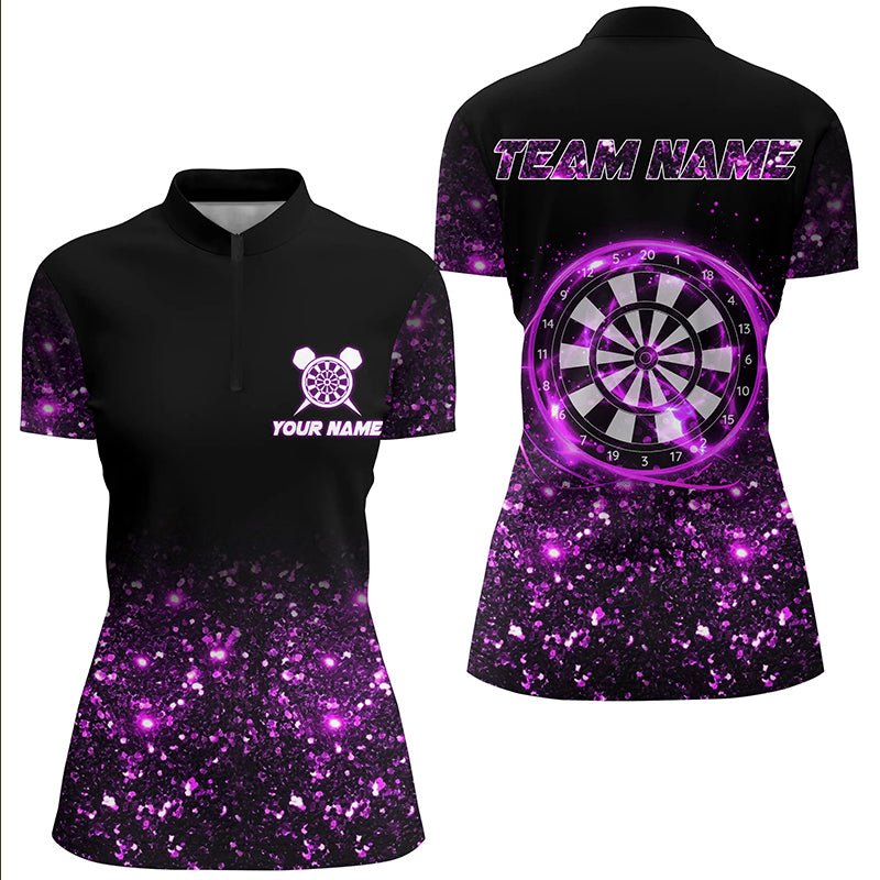 Schwarzes und lila Dart Polo Shirt - Individuelles Darttrikot für Teams T3335 - Outfitsuche