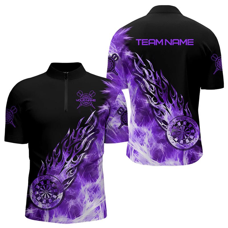 Schwarzes und lila leichtes Dart - Polo - Shirt für individuelle Dart - Teams T3346 - Outfitsuche