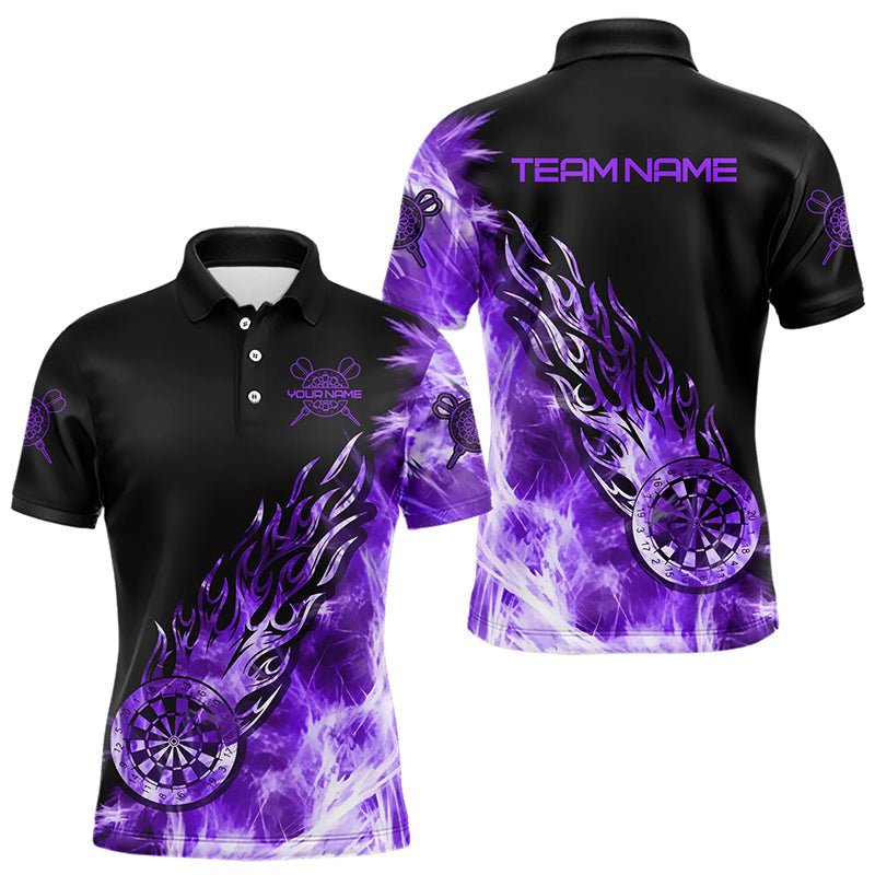Schwarzes und lila leichtes Dart - Polo - Shirt für individuelle Dart - Teams T3346 - Outfitsuche