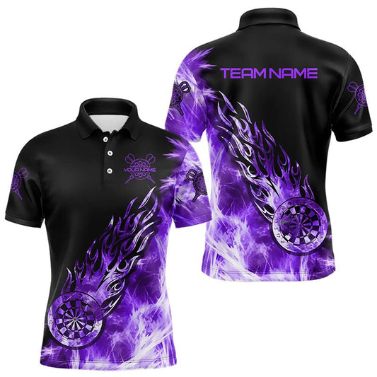 Schwarzes und lila leichtes Dart - Polo - Shirt für individuelle Dart - Teams T3346 - Outfitsuche