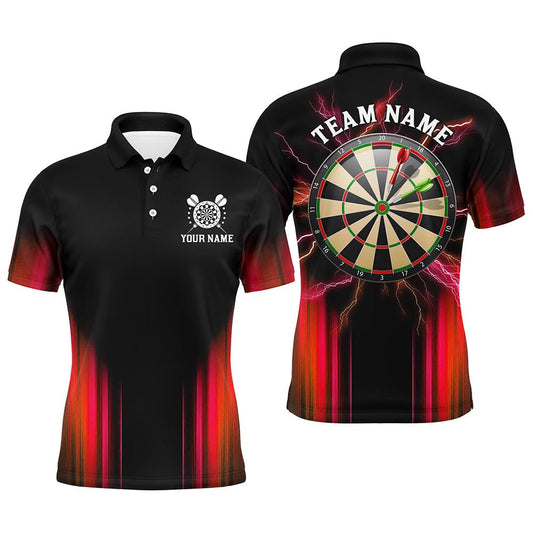 Schwarzes und rotes Darts - Polo mit individuellem Design für Teams N9333 - Outfitsuche