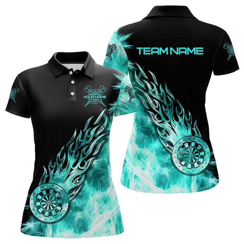 Schwarzes und Türkisfarbenes Icy Dart - Polo - Shirt für individuelle Team - Dart - Jerseys T3344 - Outfitsuche