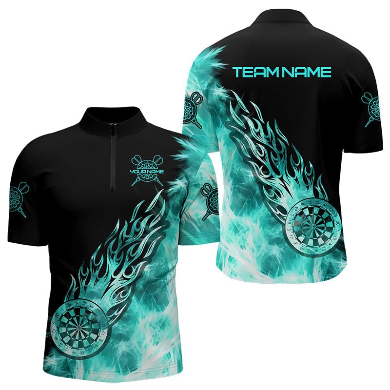 Schwarzes und Türkisfarbenes Icy Dart - Polo - Shirt für individuelle Team - Dart - Jerseys T3344 - Outfitsuche