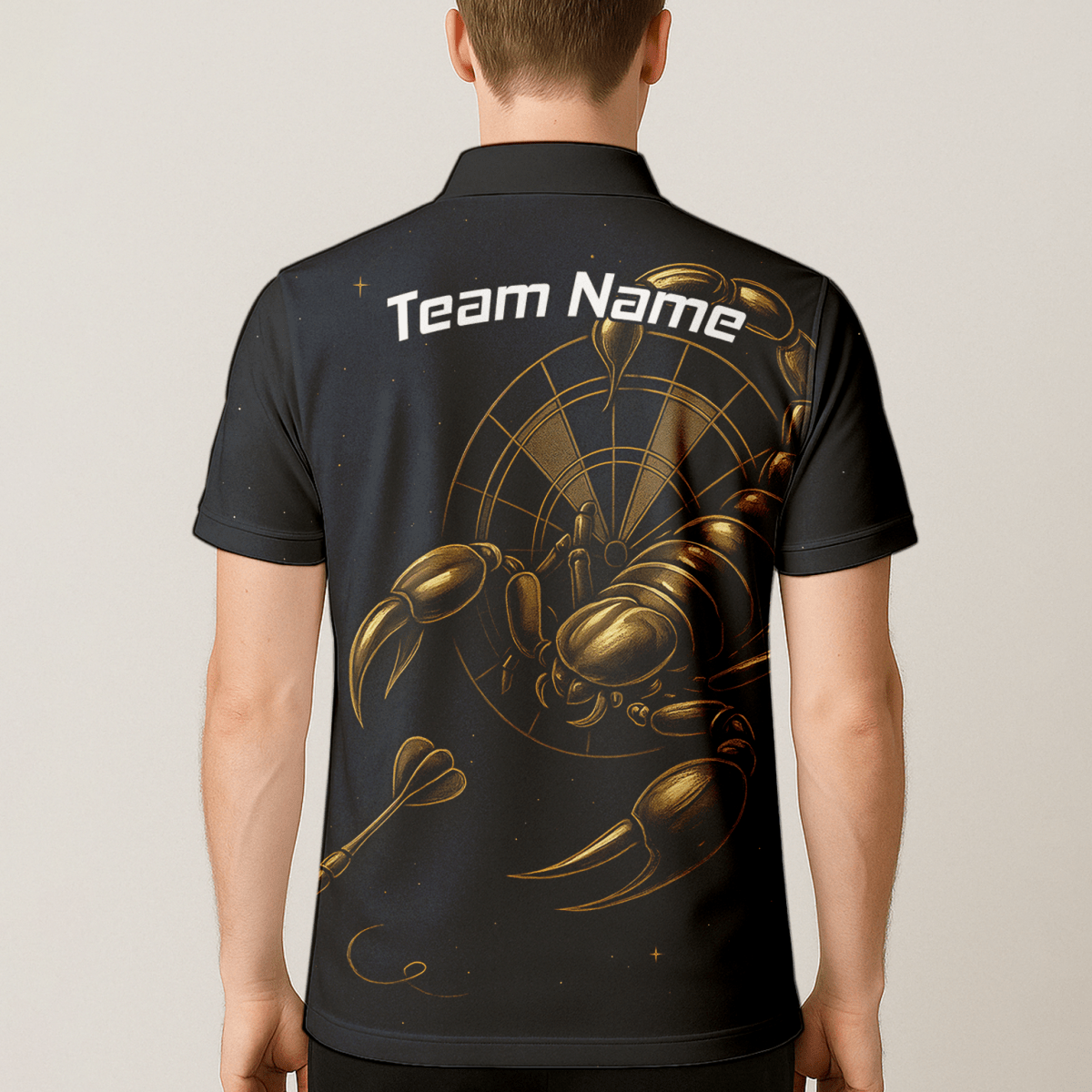 Skorpion Königin Dartshirt – Personalisierbares Sternzeichen - Trikot mit goldenem Skorpion & Wunschname | Outfitsuche Deutschland KH9904 - Outfitsuche