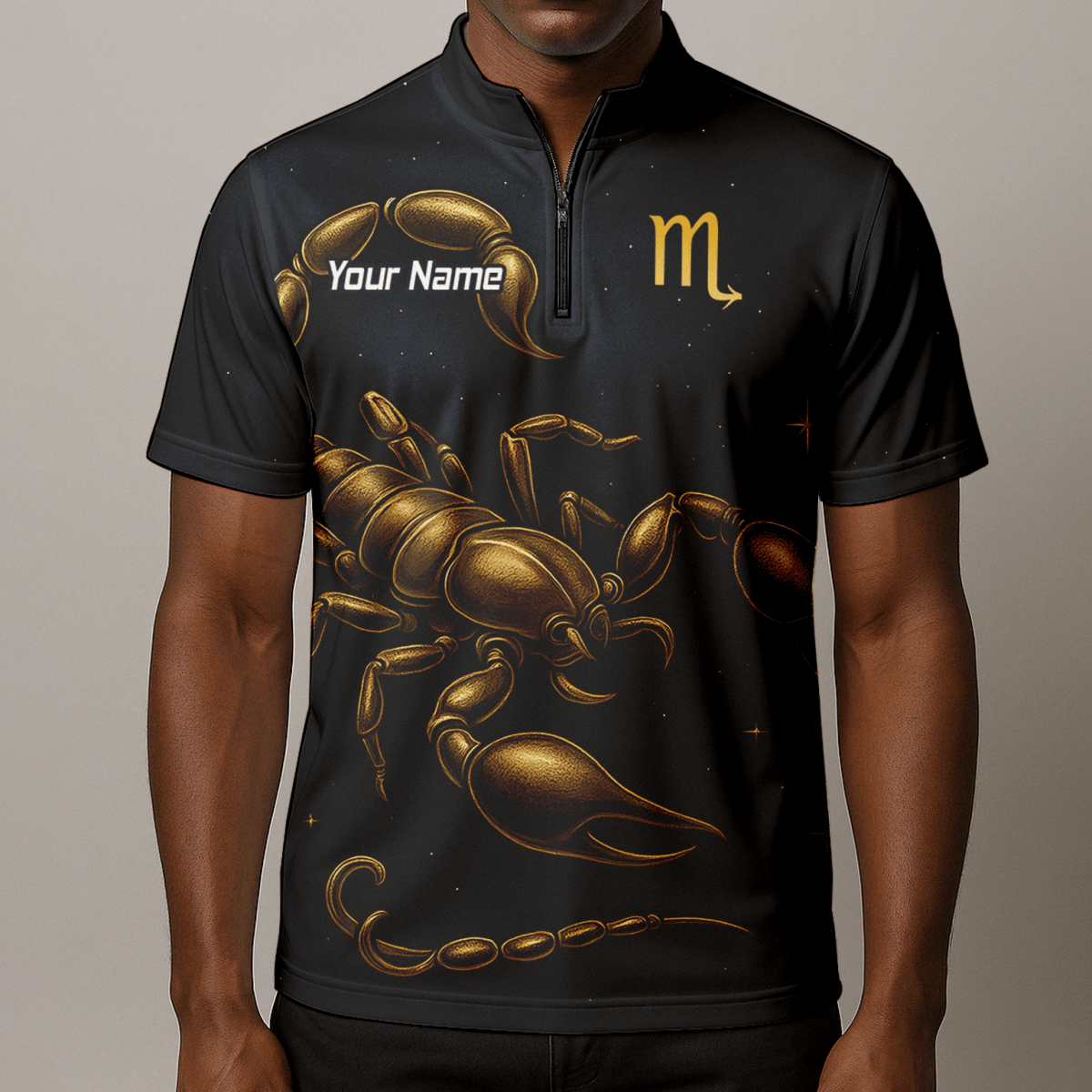 Skorpion Königin Dartshirt – Personalisierbares Sternzeichen - Trikot mit goldenem Skorpion & Wunschname | Outfitsuche Deutschland KH9904 - Outfitsuche