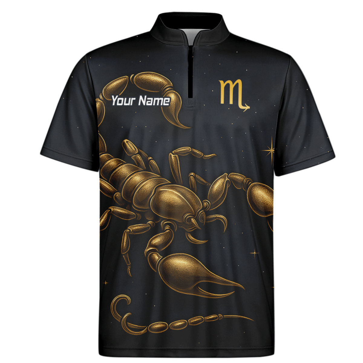 Skorpion Königin Dartshirt – Personalisierbares Sternzeichen - Trikot mit goldenem Skorpion & Wunschname | Outfitsuche Deutschland KH9904 - Outfitsuche