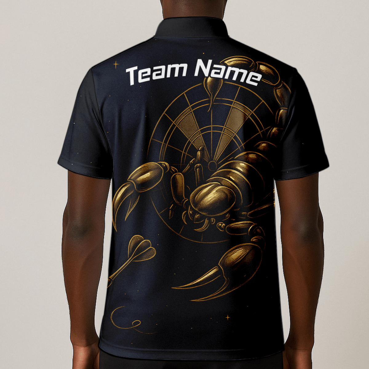 Skorpion Königin Dartshirt – Personalisierbares Sternzeichen - Trikot mit goldenem Skorpion & Wunschname | Outfitsuche Deutschland KH9904 - Outfitsuche