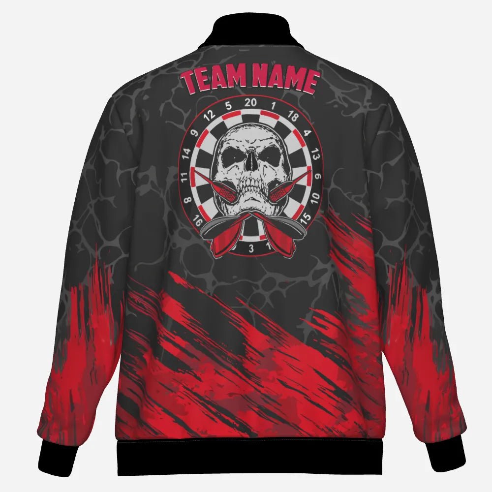 Skull Darts Jacke - Rote und Schwarze Dartjacke für Sportbegeisterte H6162 - Outfitsuche