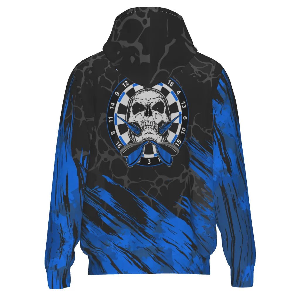 Skull Darts Kapuzenpullover in Marineblau und Schwarz - F916 F916 - Outfitsuche