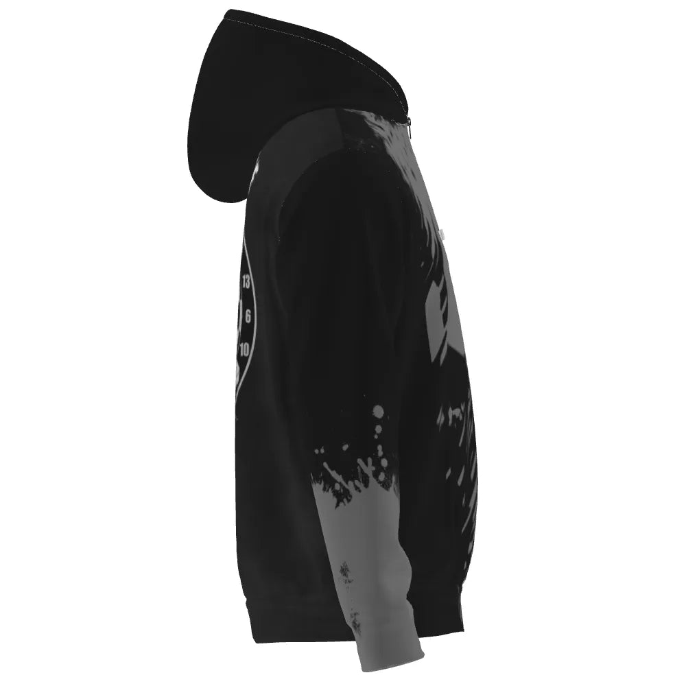 Skull Darts Kapuzenpullover in Schwarz - Grau mit Vintage - Effekt R302 - Outfitsuche