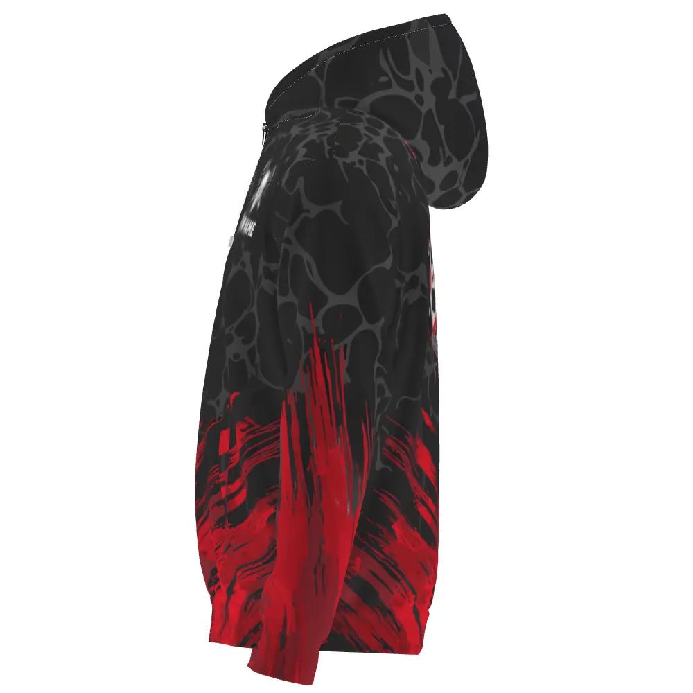 Skull Darts Kapuzenpullover - Roter und Schwarzer Dart Style H6162 - Outfitsuche