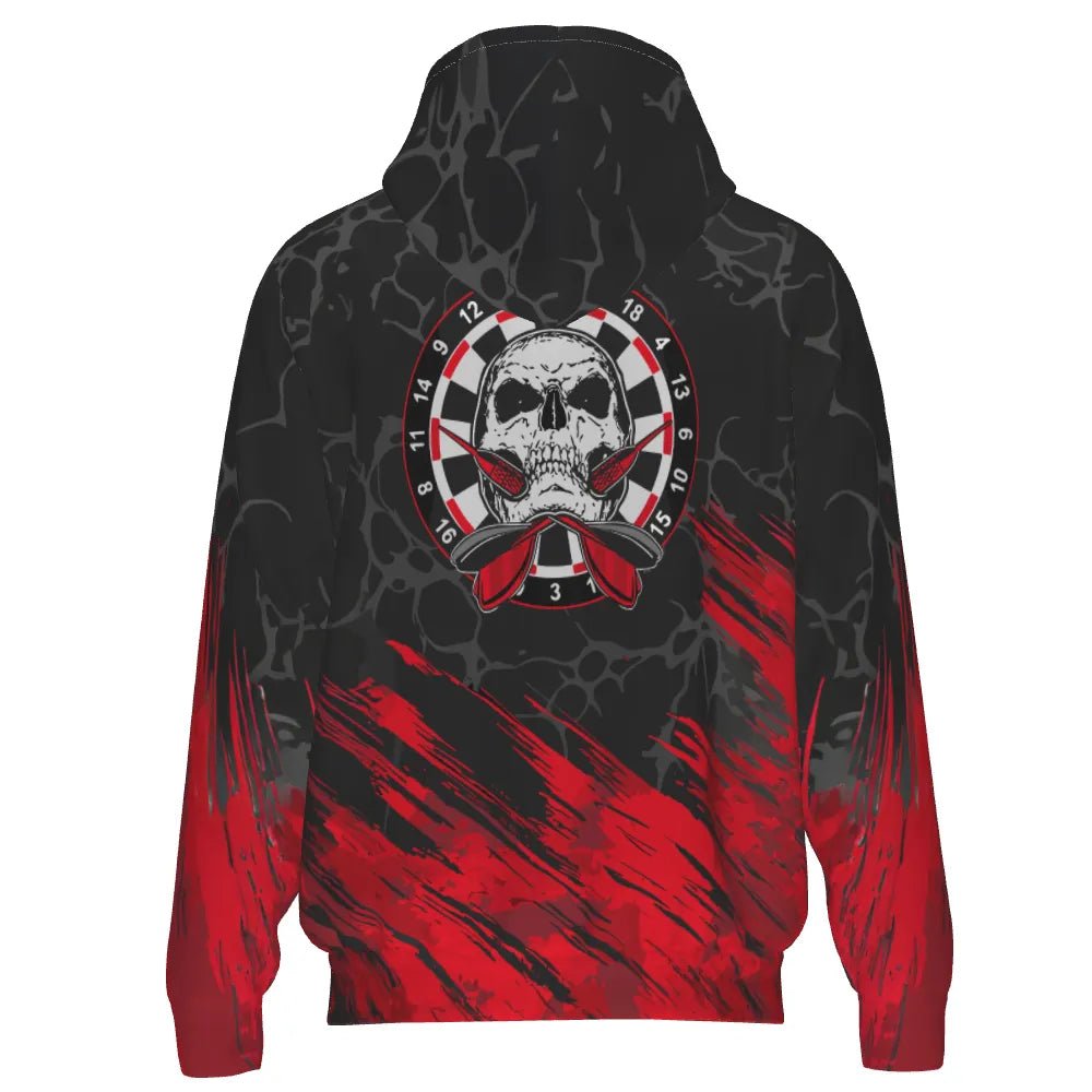 Skull Darts Kapuzenpullover - Roter und Schwarzer Dart Style H6162 - Outfitsuche