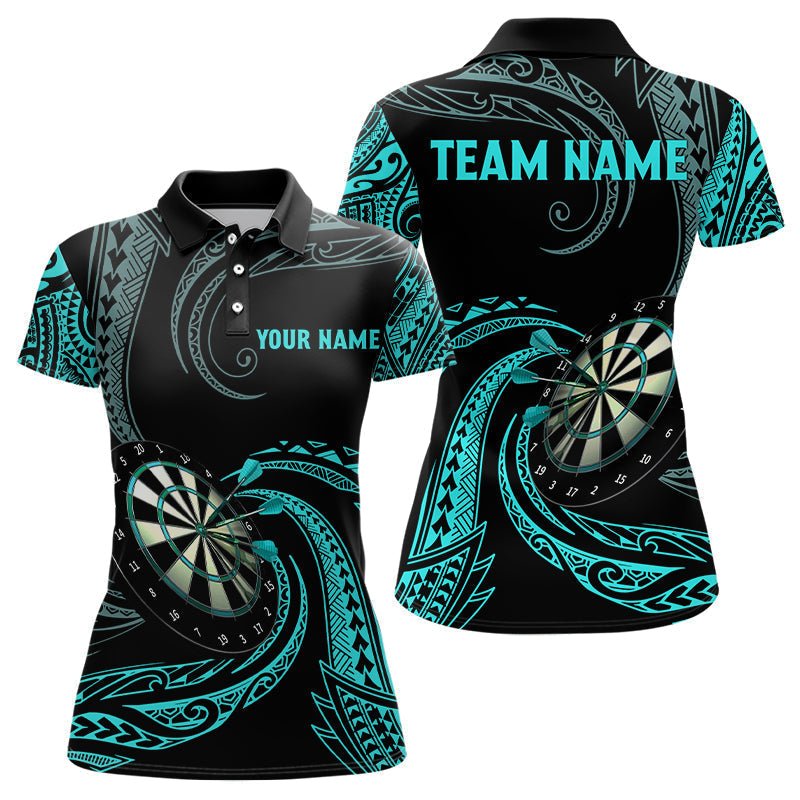 Türkis Roll Tribal Darts Polo Shirts Individuelle Darts Hemden Dart Trikots T3186 - Outfitsuche