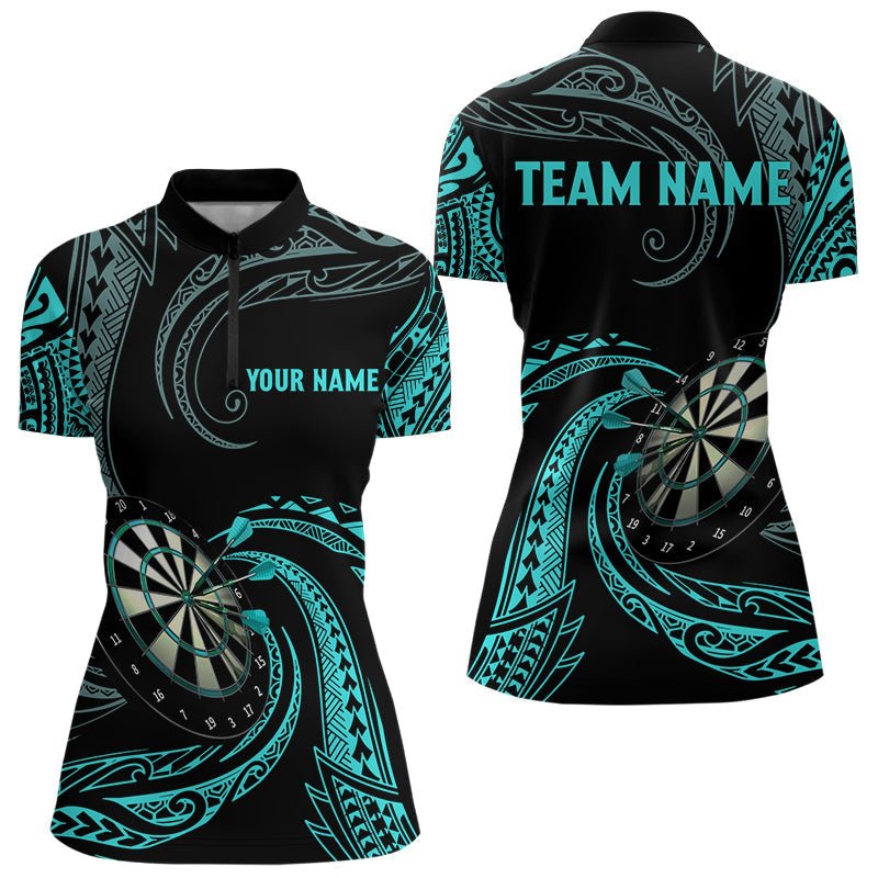 Türkis Roll Tribal Darts Polo Shirts Individuelle Darts Hemden Dart Trikots T3186 - Outfitsuche