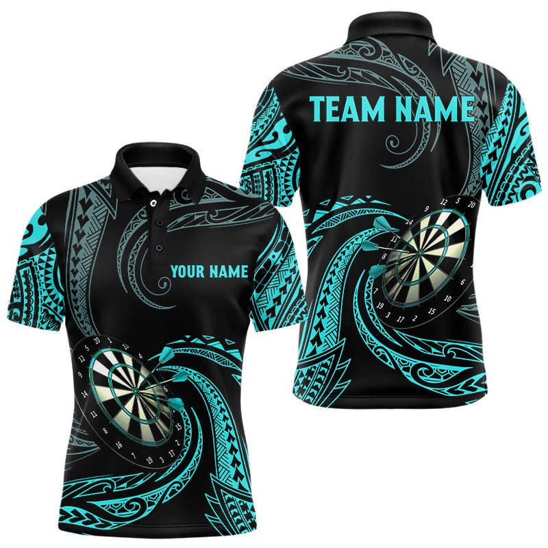 Türkis Roll Tribal Darts Polo Shirts Individuelle Darts Hemden Dart Trikots T3186 - Outfitsuche