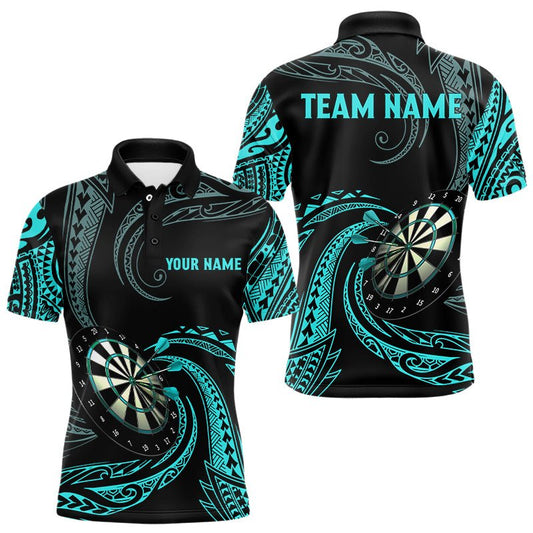 Türkis Roll Tribal Darts Polo Shirts Individuelle Darts Hemden Dart Trikots T3186 - Outfitsuche