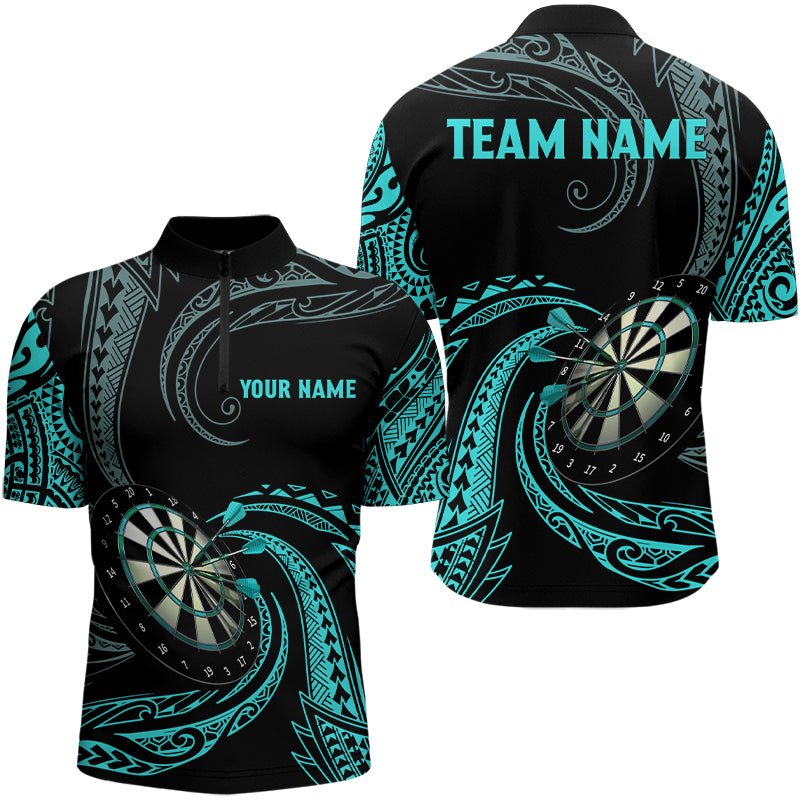 Türkis Roll Tribal Darts Polo Shirts Individuelle Darts Hemden Dart Trikots T3186 - Outfitsuche
