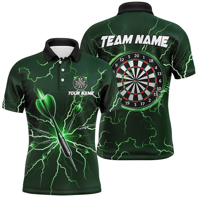 Türkise Darts Thunder Lightning Dart Polo & Quarter Zip Herren Dartshirts - Individuelle Dart - Jerseys T3032 - Outfitsuche