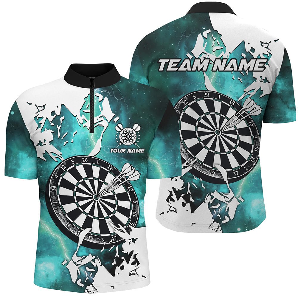 Türkises Lightning Grunge Dartsteam - Shirt für Herren T2260 - Outfitsuche