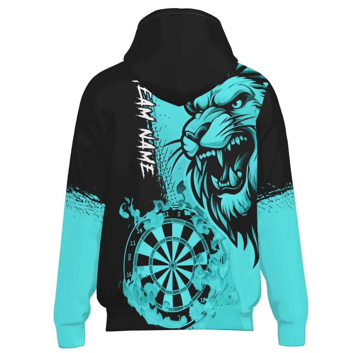 Türkisfarbener Lustiger Darts - Flammenlöwe Jacke, Personalisierte Herren Dart - Jacket T2958 - Outfitsuche
