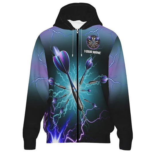 Violette Blitz - Darts Kapuzenpullover – Stilvoll & Bequem für Sportbegeisterte L1243 - Outfitsuche