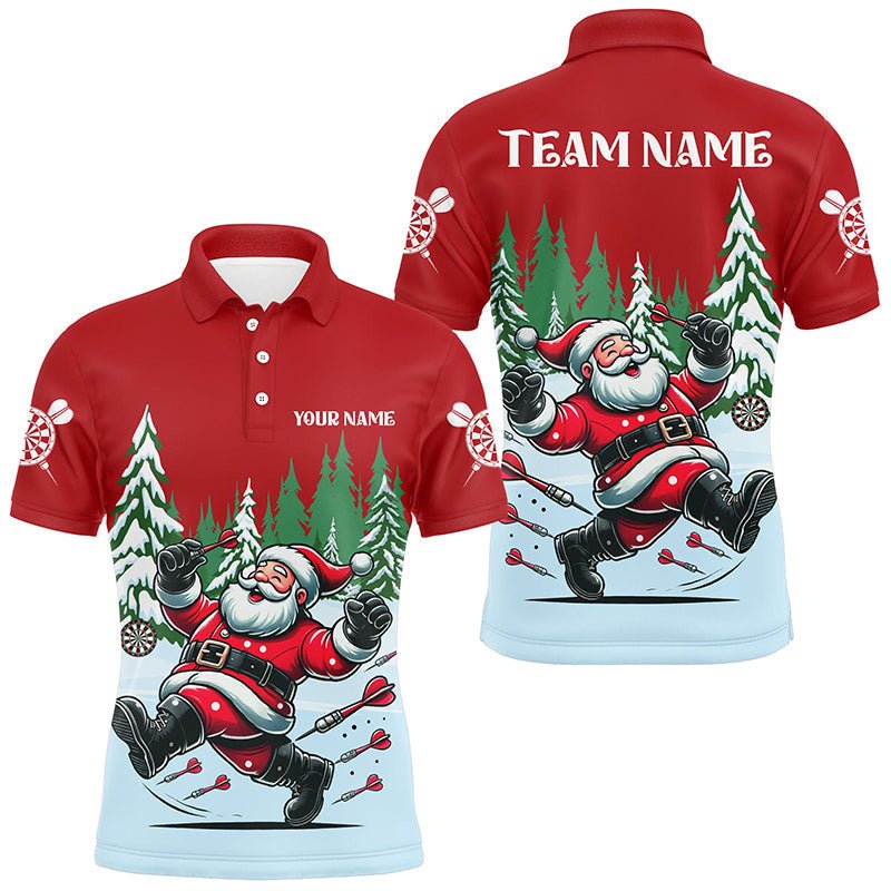 Weihnachts - Dart - Shirts für Männer mit individuellem 3D - Funny - Santa - Print – Kurzarm - Dart - Trikots T2845 - Outfitsuche