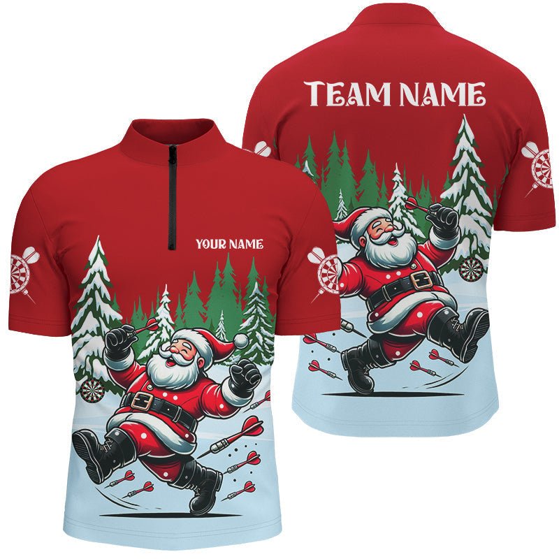 Weihnachts - Dart - Shirts für Männer mit individuellem 3D - Funny - Santa - Print – Kurzarm - Dart - Trikots T2845 - Outfitsuche